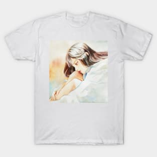 Girl Thinking T-Shirt